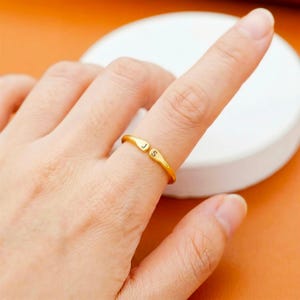 Two Initial Ring, Double Initial Open Ring, Personalized Letter Ring, Minimalist Name Jewelry, Birthday Gift, Anniversary Gift for Her