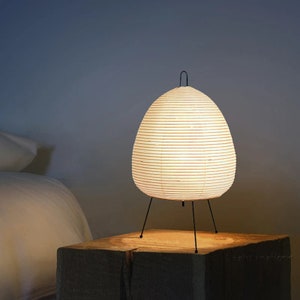 Japanese Design Akari Unique Table Lamp Wabi-sabi Yong | Rice Paper lamp Desk lamp home Decor Lamp Nightlight lamp light for the living room