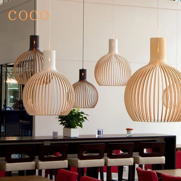 Holland Designer VIP Country Style Foscarini Wood Cage Chandeliers Light Black Bamboo Lamp Lighting Fixtures