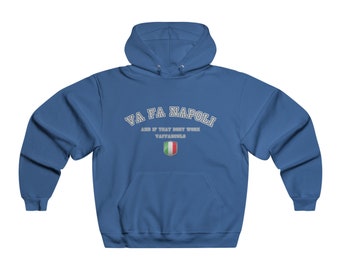 Men's NUBLEND® Hooded Sweatshirt - Funny Italian - Va Fan Napoli - Vaffanculo
