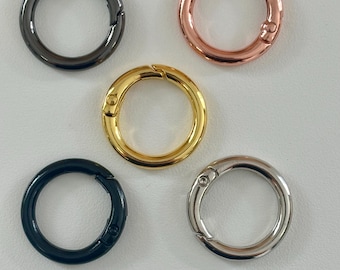 replacement solid metal O ring swing clip for dog tags and keychains