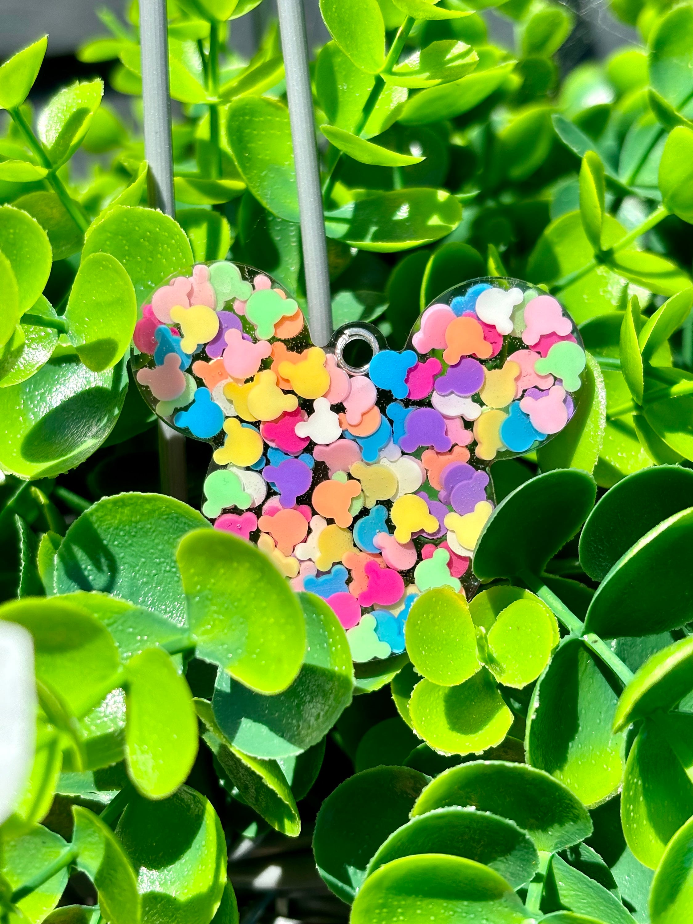 cute rainbow Mouse pet id tag