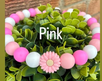 Silicone Beaded Pet Necklace: Daisy Dog Collar