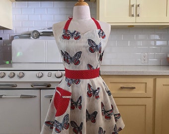 The BELLA Vintage Inspired - Butterflies - Full Apron