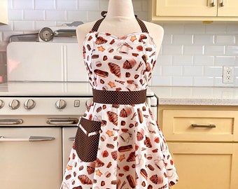 Retro Sweetheart Apron - Pastries, Croissants, Cookies - BELLA