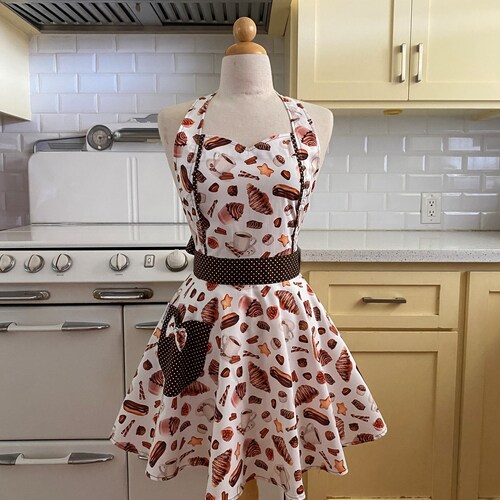 The MAGGIE Vintage Inspired - Pasteles, croissants, galletas - Delantal completo