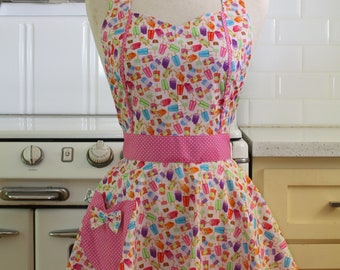 The MAGGIE Vintage Inspired Popsicles Full Apron