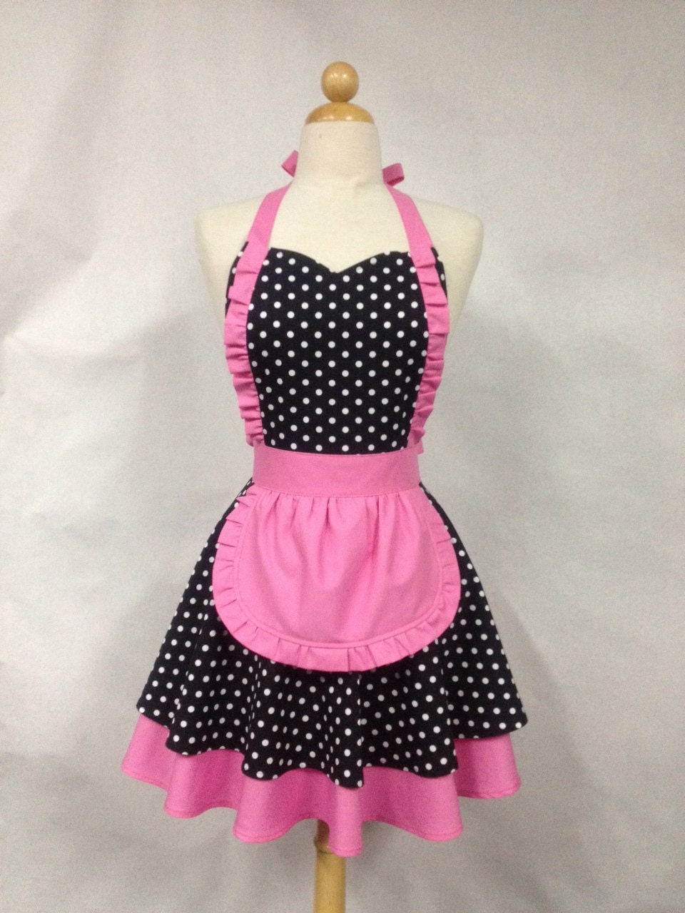 Polka Dot Sissy Maid Apron