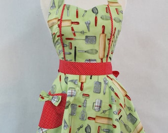 Fab Vintage 1960's Apron With Great Appliqués---butterick 3758