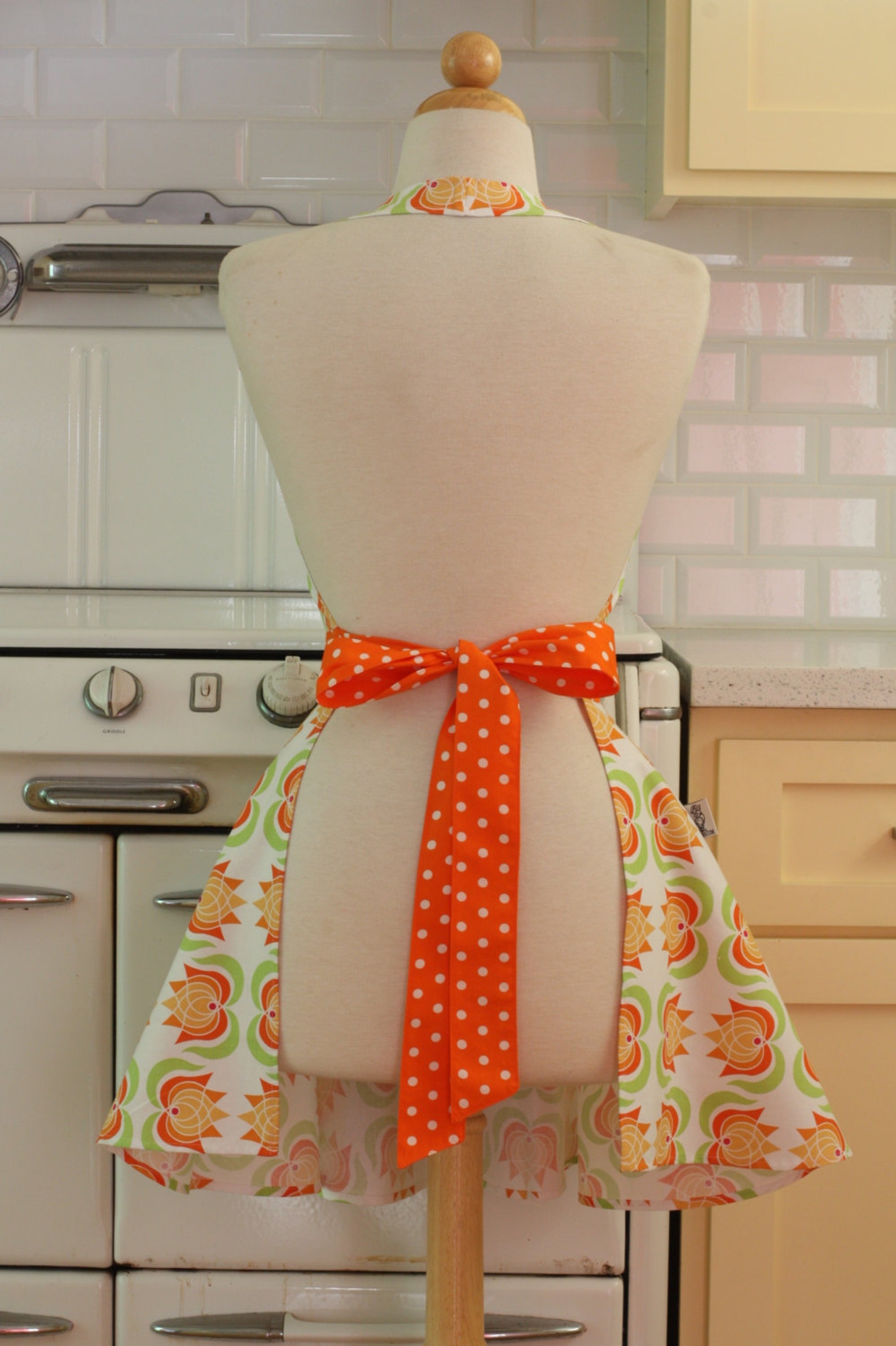 Floral Beadwork Real Orange Carrying Their Prayers Apron