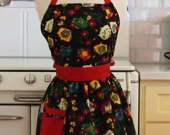 Apron Retro Spanish Style Piggy Banks CHLOE Full Apron