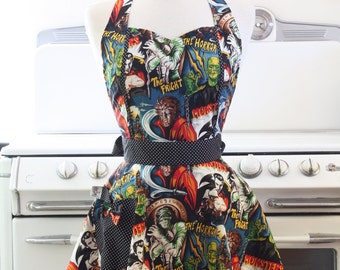 Apron Retro Sweetheart Neckline Classic Horror Movie MAGGIE