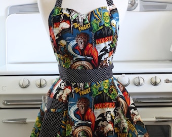 Retro Apron Sweetheart Neckline Classic Horror Movies BELLA