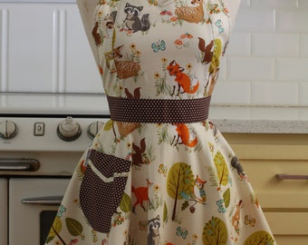 Delantal Retro Sweetheart - Woodland Creatures - BELLA