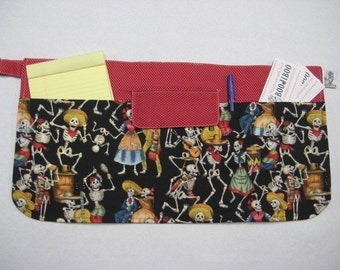 The MADISON Multi Purpose Apron in Black Day of the Dead - for Arts and Crafts Festivals