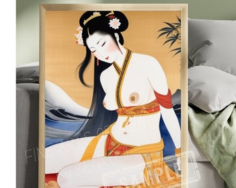Seductive Geisha: Japanese Geisha Vintage Art, Sensual Art, Japanese Art