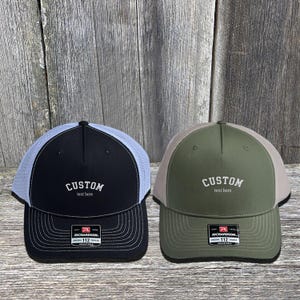 Embroidered Custom Design Richardson Hat, Personalized Custom Text Hat, Custom Text Hat, Customize Your Own Hat