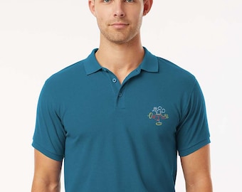Embroidered Mickey Mouse Polo Shirt, Mickey Fan Shirt, Colorful Mickey Mouse Design Polo Shirt, Cartoon Character T-shirt