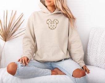 Embroidered Disney Mickey Head Hoodie, Mickey Ear Hoodie, Disneyworld Hoodie, Disney Mickey Hoodie, Disney Trip Hoodie, Disneyland Hoodie