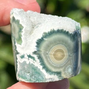 Ocean Jasper Core with Druzy Quartz Top