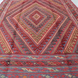 4x5 Turkmen Mushwani Rug: Hand-Knotted Afghan Wool, Geometric Tribal Design