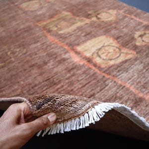 6x9 Ft Afghan Wool Rug: Handmade Oriental Bohemian Area Rug