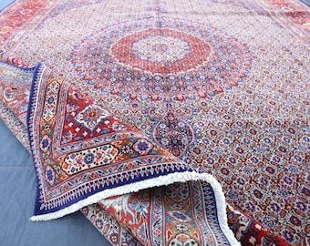 8x11 Afghan Heriz Rug: Handmade Wool Turkmen Rug