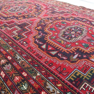 Vintage Baluchi Rug 3x5: Hand-Knotted Afghan Wool Geometric Design