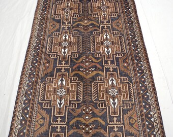 ✦vintage rugs✦　116cm58cm　インド産　ハンドメイドラグ ✦vintage rugs✦ 116cm58cm インド産 ハンドメイドラグ