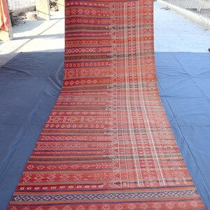 Alfombra Kilim de rayas de estilo antiguo de los años 40, alfombra Kilim de rayas de estilo afgano, alfombra de lana vintage hecha a mano, alfombra geométrica de tejido plano para pasillo