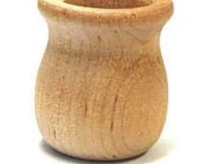 Set of 8 Miniature wood candle cups or Jardiniere