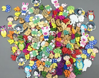 Buttons Assorted Sizes and Shapes  set of 10  / 114