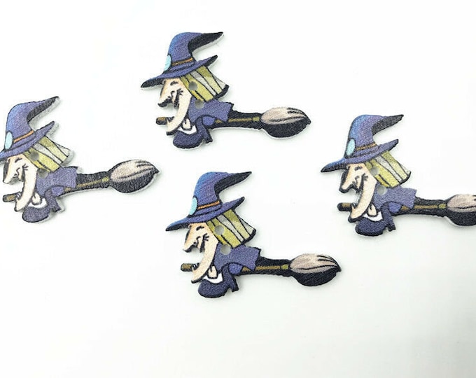 Buttons Flying Witches on Brooms  10/   318