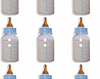 Baby Bottles Realist Buttons Set of 10 /  302
