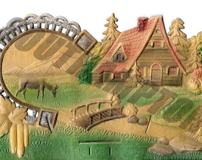 Printable Digital Download - Vintage Die Cut House