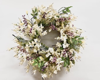 Forsythia and  Berry Wreath | 26inch Wreath, front door wreath, all year round