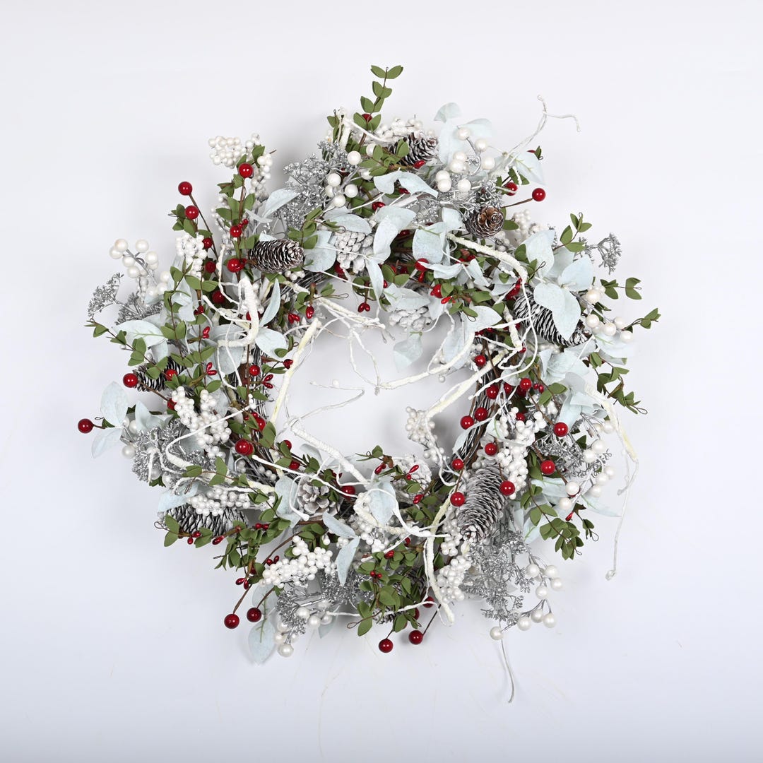 フロストウィンターエレガンスリース、26インチリース、玄関リース、一