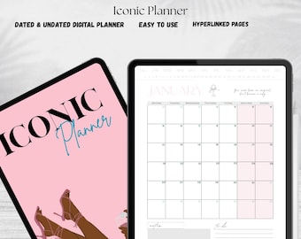 Iconic Digital Planner – Undated, For GoodNotes & Notability (Digital Download)