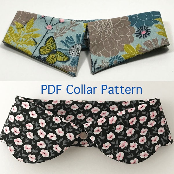 Women's Collar Sewing Pattern, PDF Downloadable Sewing Pattern, Set of 4 Collars Patterns, Accessory Sewing, diy detachable shirt collar