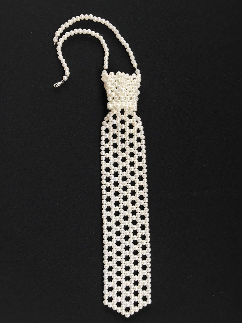 beaded necktie necklace