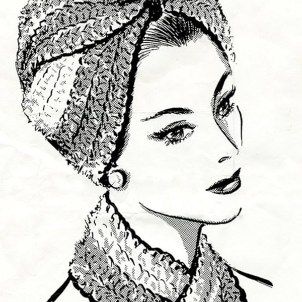 Patrón Turbante a Crochet, patrón de crochet para sombrero turbante de mujer, patrón de crochet vintage con direcciones modernas, sombrero de otoño para mujer