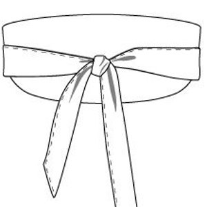 May include: Three white fabric belts with bow details. Each belt has a different design, with the bows tied in the center. The belts are shown in a vertical arrangement, showcasing the different styles.