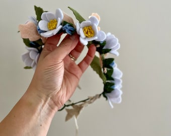 Handmade felt flower crown