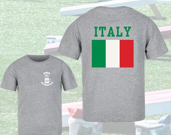 Beer Olympics Italy Team Grey Red Green Unisex Softstyle T-Shirt