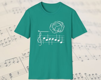Mmmm Cabbage Music Notes Unisex Softstyle T-Shirt
