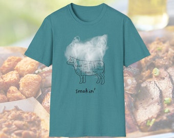 Smokin' Beef Diagram Unisex Softstyle T-Shirt