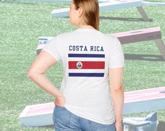 Beer Olympics Costa Rica Team Red blue white uniform Unisex Softstyle T-Shirt