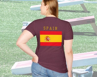 Beer Olympics Spain Team Spanish Red Gold Unisex Softstyle T-Shirt