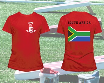 Beer Olympics South Africa team South African red black green gold blue Unisex Softstyle T-Shirt