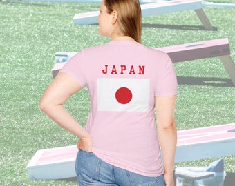 Beer Olympics Japan Team White Red pink grey uniform Unisex Softstyle T-Shirt